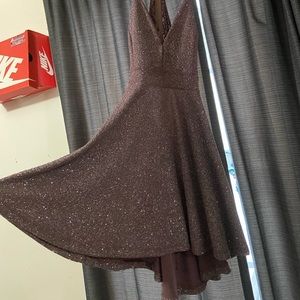 sparkly open back homecoming dress